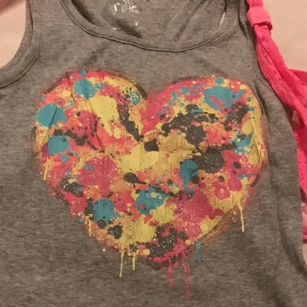 🌼🌼Justice Brand girls tank top with vest.🌼🌼